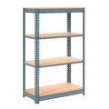 Global Industrial Heavy Duty Shelving 48W x 24D x 60H With 4 Shelves, Wood Deck, Gray B2297505